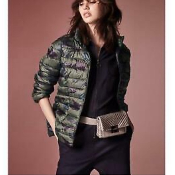 AQUA by Bloomingdales Camo Puffer Jacket NWOT Size Small - Picture 1 of 8
